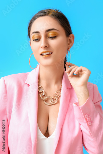Attractive young woman with...