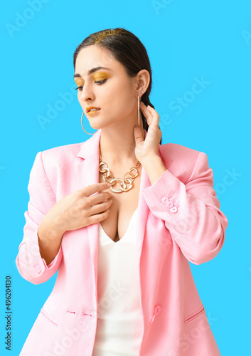 Attractive young woman with...