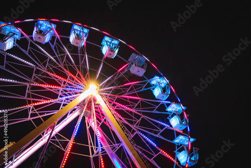 Colorful Ferris wheel in Campos do Jordão park