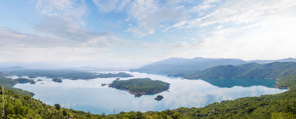Landscape view of beautiful Skadar lake in Montenegro