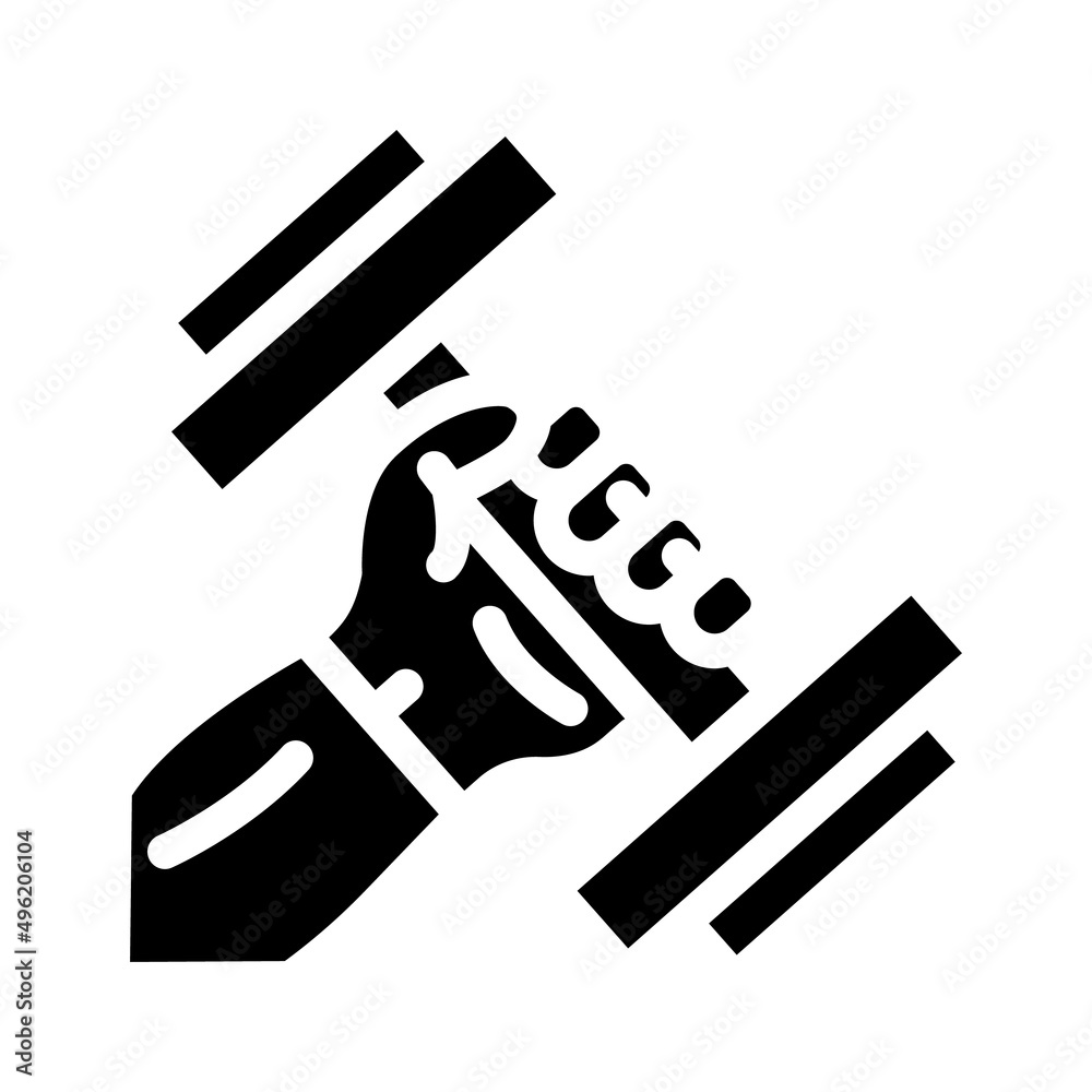 exercise with dumbbell glyph icon vector. exercise with dumbbell sign. isolated contour symbol black illustration exercise with dumbbell glyph icon vector. exercise with dumbbell sign. isolated contour symbol black illustration