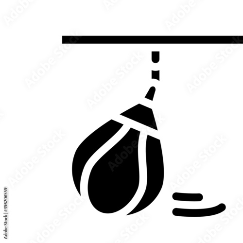 pear for exercising glyph icon vector. pear for exercising sign. isolated contour symbol black illustration