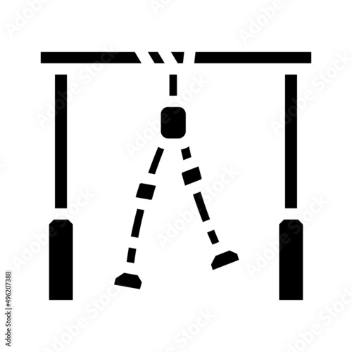 loops trx sport equipment glyph icon vector. loops trx sport equipment sign. isolated contour symbol black illustration