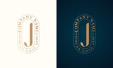 Abstract Premium luxury corporate identity letter J logo design