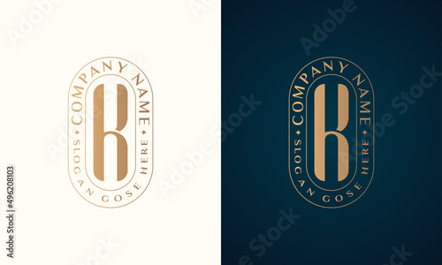 Abstract Premium luxury corporate identity letter K logo design
