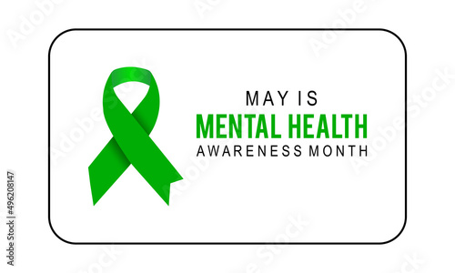 Mental Health Awareness Month. Health awareness concept vector template for banner, poster, card and background design.