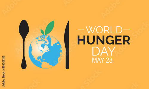 World Hunger Day. Annual day for hunger and poverty importance for banner, poster, card and background design.