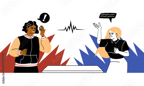 Conflict between opponents concept