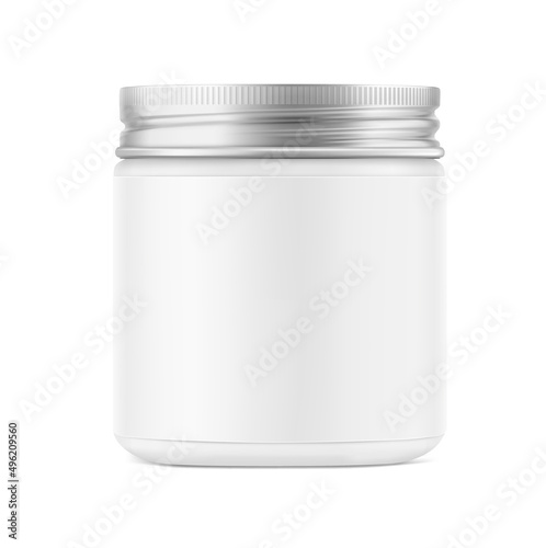 Realistic blank jar mockup. Vector illustration isolated on white background. Can be use for your design, advertising, promo and etc. EPS10.	