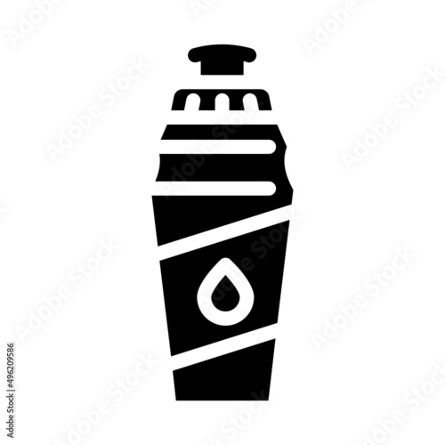 water drink bottle glyph icon vector. water drink bottle sign. isolated contour symbol black illustration