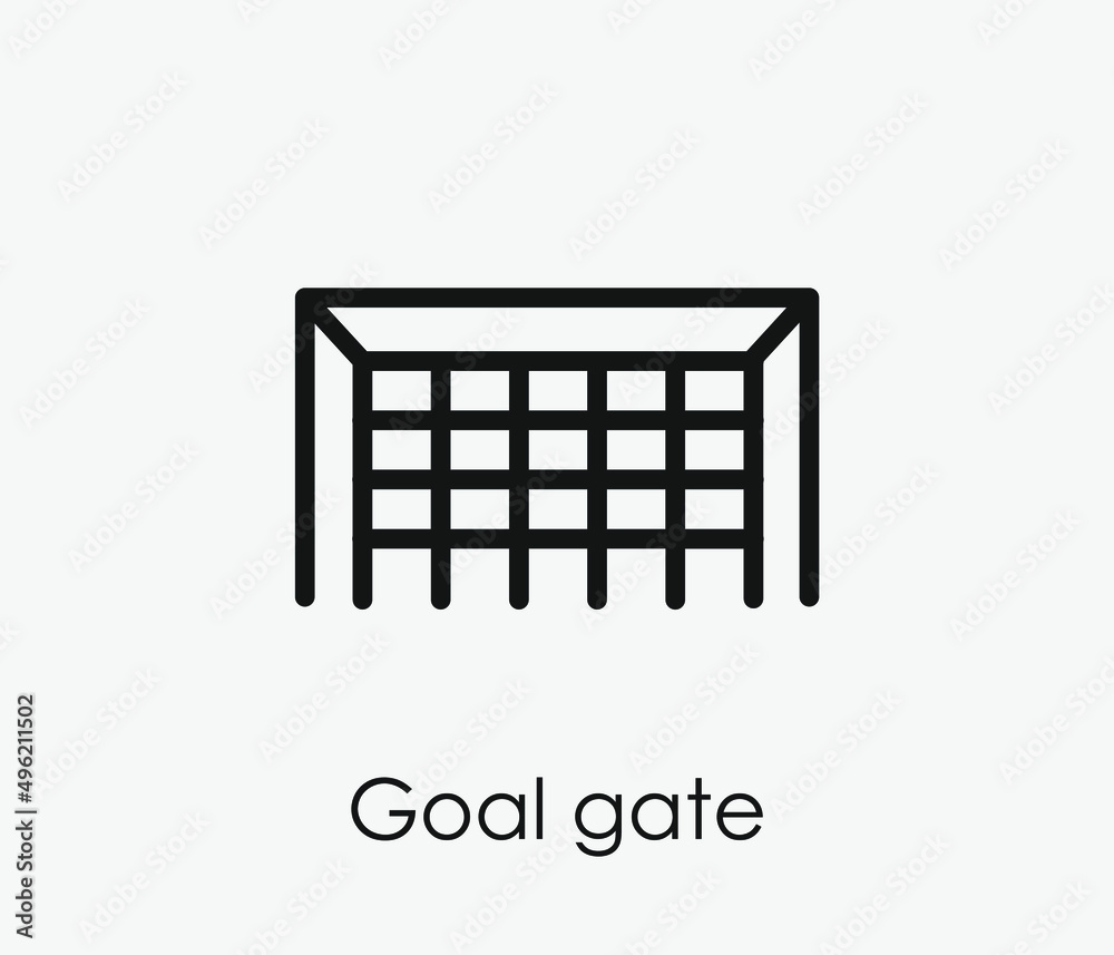 Goal gate vector icon. Editable stroke. Symbol in Line Art Style for Design, Presentation, Website or Apps Elements, Logo. Pixel vector graphics - Vector Goal gate vector icon. Editable stroke. Symbol in Line Art Style for Design, Presentation, Website or Apps Elements, Logo. Pixel vector graphics - Vector