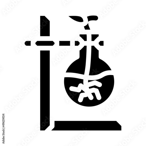 home hydroponics glyph icon vector. home hydroponics sign. isolated contour symbol black illustration