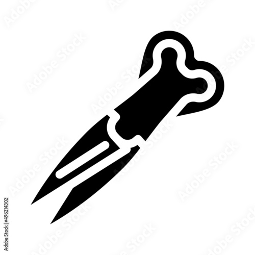 scissors garden accessory glyph icon vector. scissors garden accessory sign. isolated contour symbol black illustration