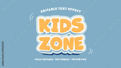 Kids Zone Editable Text Effect Kids Playground Area