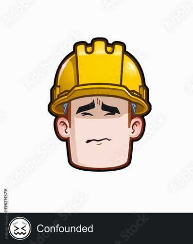 Construction Worker - Expressions - Concerned - Confounded