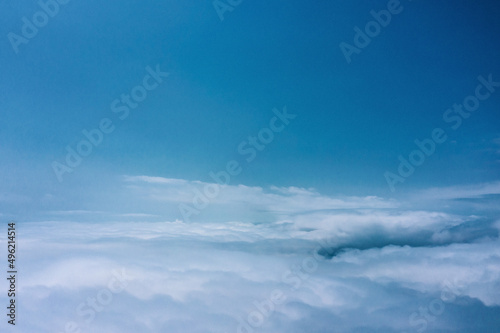 Drone view of cloudscape over the cloud