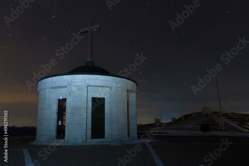 Monument with starry sky as a background