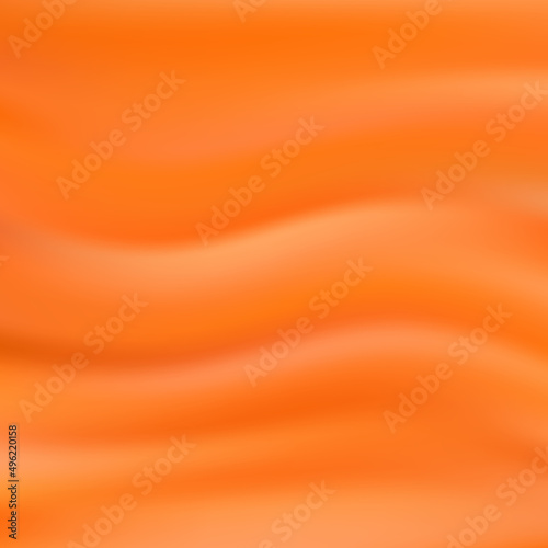 Abstract background with smooth silk texture orange fabric design modern