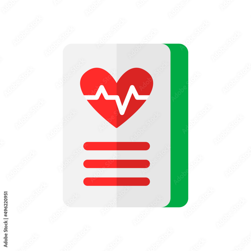 The Best Health Report Book Icon Illustration The Best Health Report Book Icon Illustration