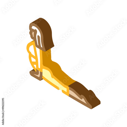 yoga fitness exercise isometric icon vector. yoga fitness exercise sign. isolated symbol illustration