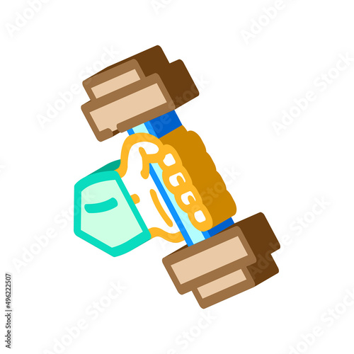 exercise with dumbbell isometric icon vector. exercise with dumbbell sign. isolated symbol illustration