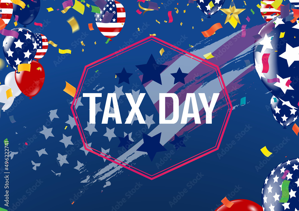 United States of America banner Happy background template.greeting card Vector illustration. TAX DAY United States of America banner Happy background template.greeting card Vector illustration. TAX DAY
