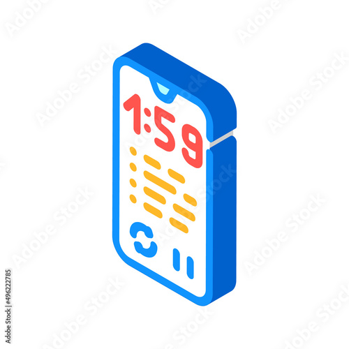 cycles training isometric icon vector. cycles training sign. isolated symbol illustration