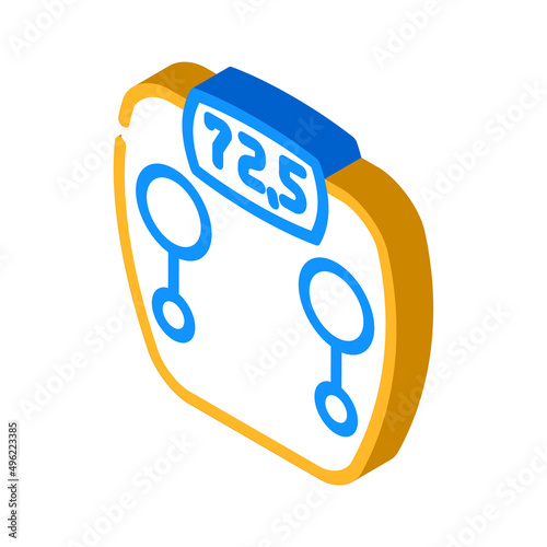 scale device isometric icon vector. scale device sign. isolated symbol illustration