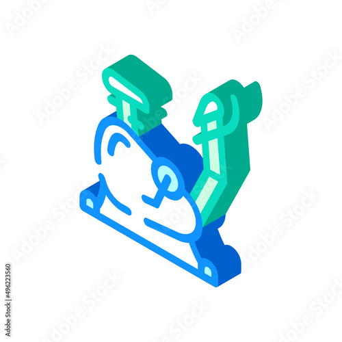 bike sportive equipment isometric icon vector. bike sportive equipment sign. isolated symbol illustration
