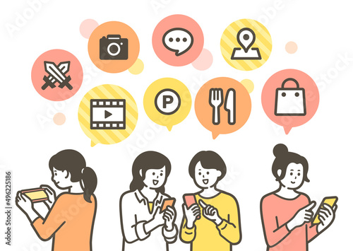 Women who master smartphones
