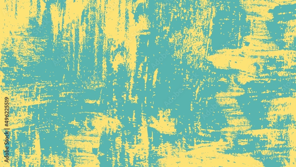 Abstract Aged Vintage Blue Yellow Grunge Texture Background