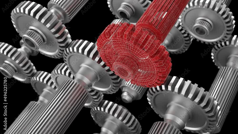 Industrial video background with gears. 3d animation. Industrial video background with gears. 3d animation.