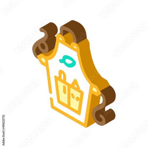 apron clothing isometric icon vector. apron clothing sign. isolated symbol illustration