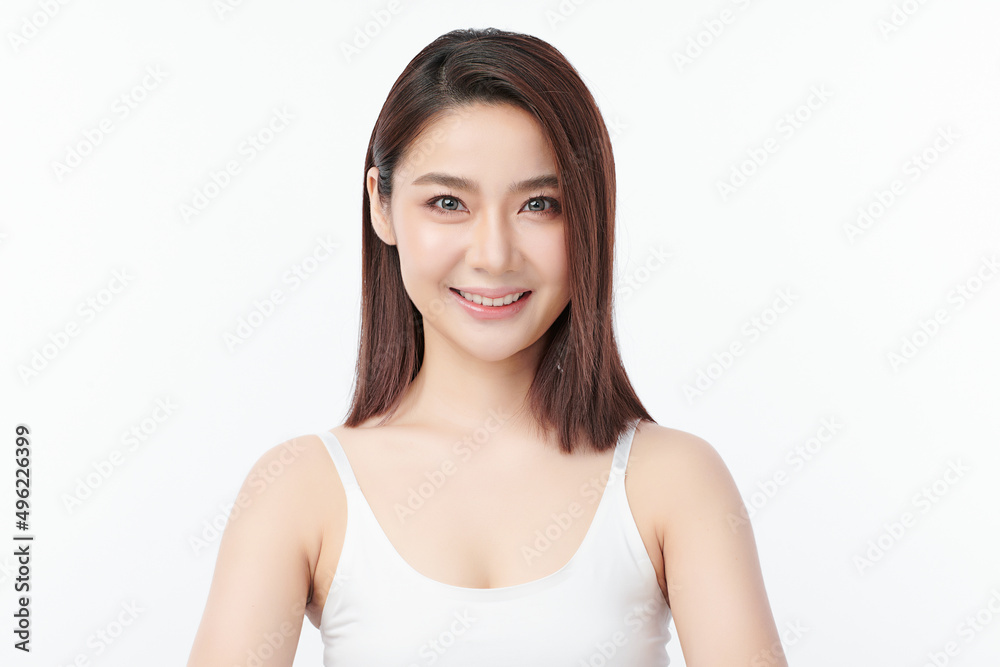 Beautiful young asian woman with clean fresh skin on white background, Face care, Facial treatment, Cosmetology, beauty and spa, Asian women portrait. Beautiful young asian woman with clean fresh skin on white background, Face care, Facial treatment, Cosmetology, beauty and spa, Asian women portrait.