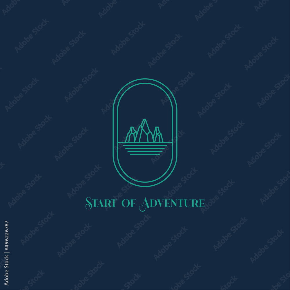 Obraz premium Monoline nature logo design