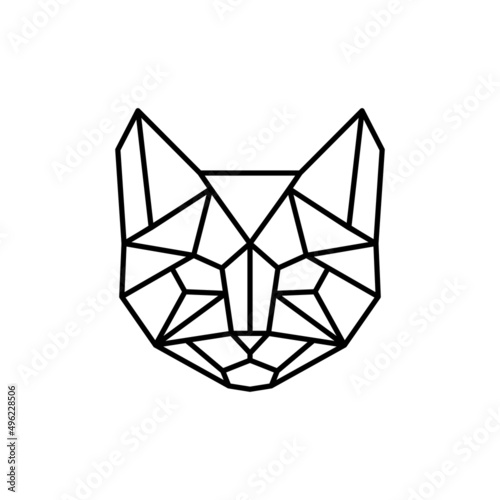 Cat stylized triangle polygonal Vector illustration