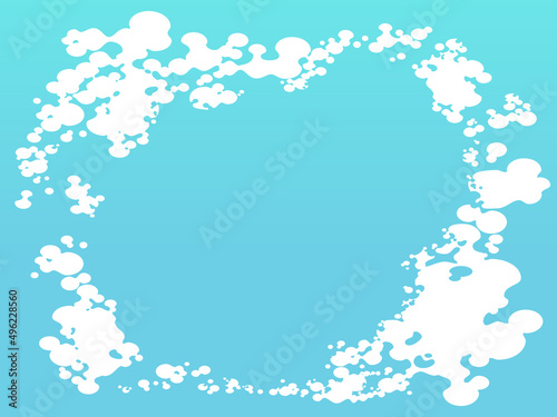 Vector illustration of air bubbles in blue water.