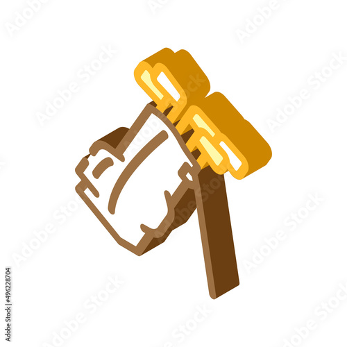 golf club bag isometric icon vector. golf club bag sign. isolated symbol illustration