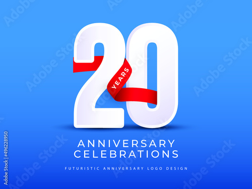 20 years anniversary celebrations collections logo design concept