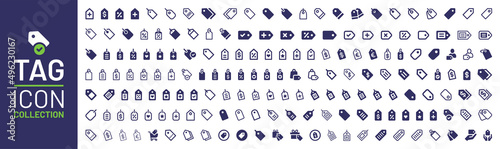 Tag icon collection. Price tag symbol vector illustration. photo
