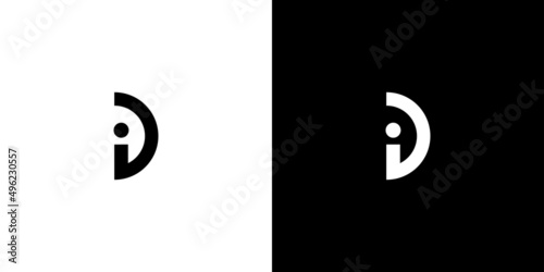 Unique and modern initial letter iD logo design