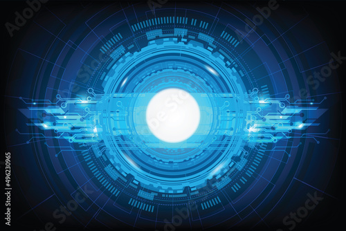 Technology abstract future circle background. digital business vector illustration