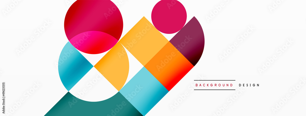 Beautiful abstract background. Circles, triangle shapes, and squares. Minimal geometric template for wallpaper, banner, background or landing Beautiful abstract background. Circles, triangle shapes, and squares. Minimal geometric template for wallpaper, banner, background or landing