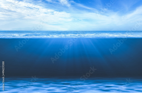 Wallpaper Mural Blue Under Water waves and deep sea. Torontodigital.ca