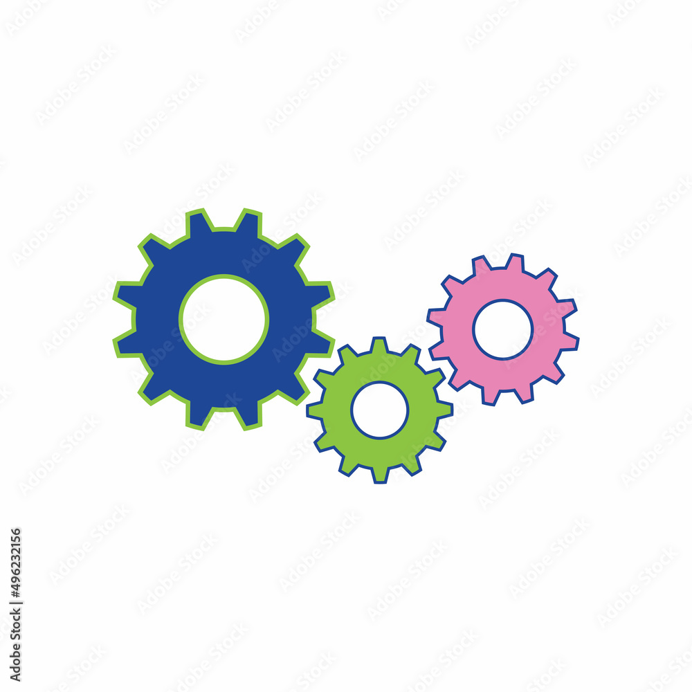 Gear logo icon design vector background template