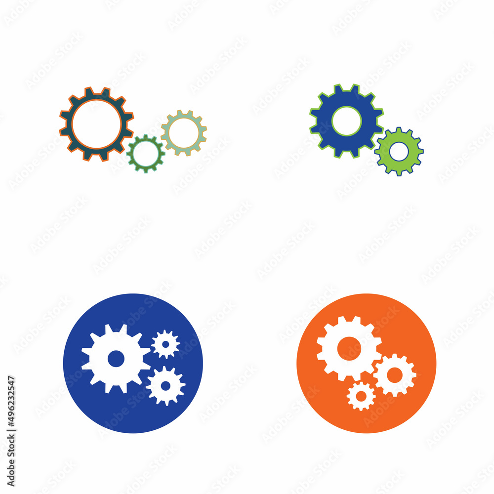 Gear logo icon design vector background template Gear logo icon design vector background template