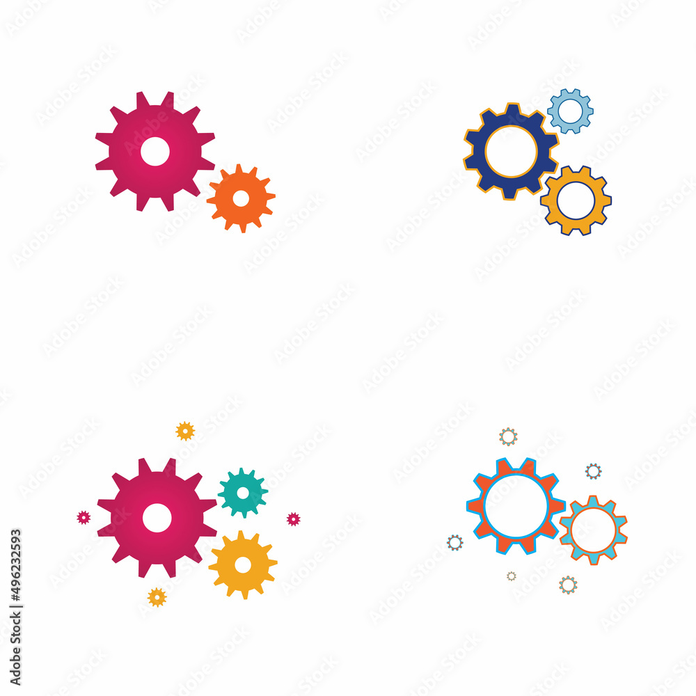 Gear logo icon design vector background template Gear logo icon design vector background template