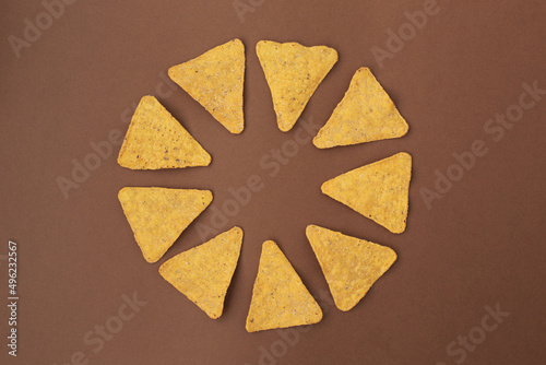 .Corn triangular snacks