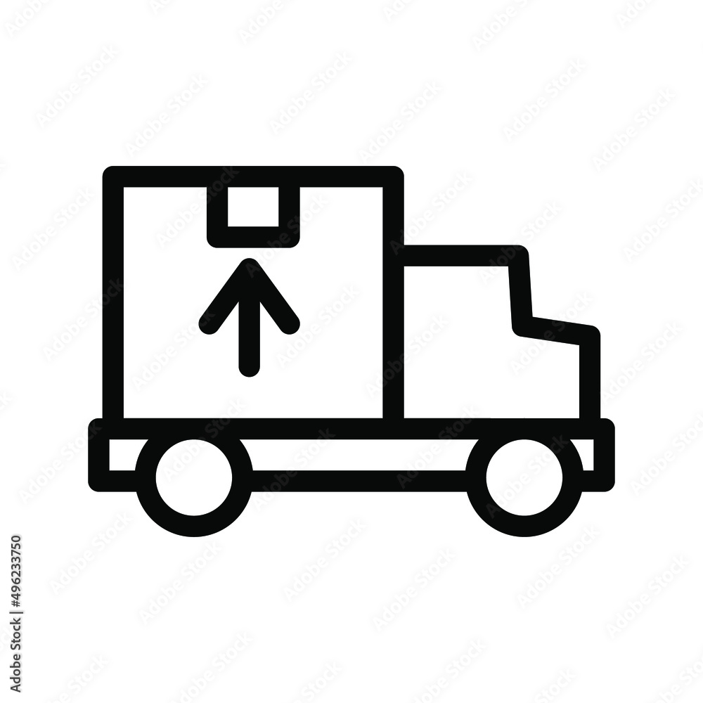 delivery truck line icon illustration vector graphic delivery truck line icon illustration vector graphic