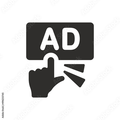 Advertisement pay per click icon on white background
